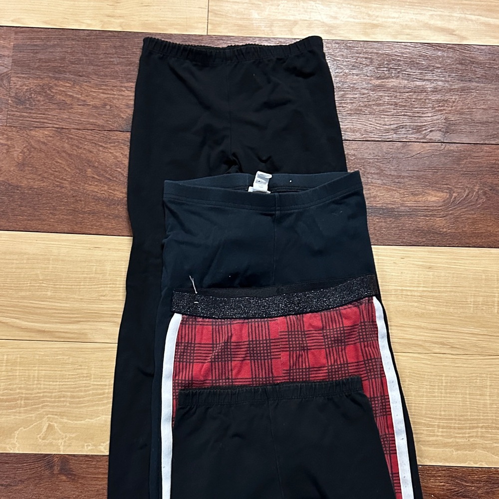 Vigoss Black and Red Plaid Kids Leggings Set